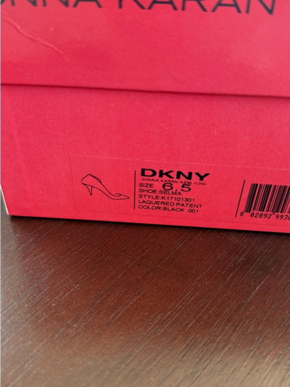 DKNY Black Patent Pointed Toe Stiletto Pump - Picture 4 of 4
